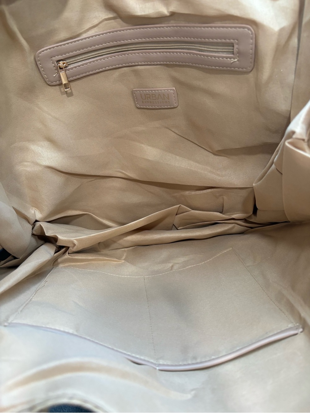 NWT Urban Expressions Seaton - Pearls Tote Swim And Tonic Straw Tote - Picture 4 of 6